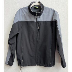 Nordictrack Men's Size Small Sleeve Full Zip Jacket Collared Black Gray‎